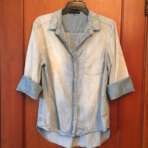 Velvet Heart distressed chambray shirt, M